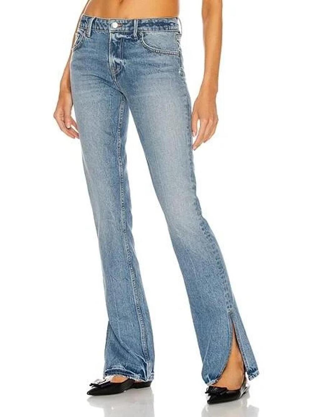 GRLFRND Jeans Size 31 The Hailey Low Rise Boot Slit Y2K Style Model Off Duty